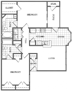 2 Bed / 2 Bath / 1,049 sq ft / Availability: Please Call / Deposit: $250 / Rent: Please Call