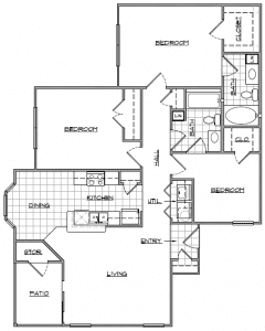 3 Bed / 2 Bath / 1,207 sq ft / Availability: Please Call / Deposit: $350 / Rent: Please Call